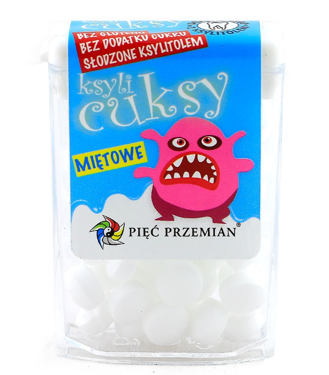 Cukierki z ksylitolu ksylicuksy o smaku miętowym bezglutenowe 13 g