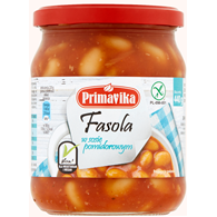 FASOLA W SOSIE POMIDOROWYM BEZGLUTENOWA 440 g - PRIMAVIKA