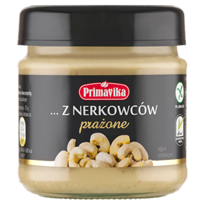 KREM Z PRAŻONYCH ORZECHÓW NERKOWCA BEZGLUTENOWY 185 g - PRIMAVIKA