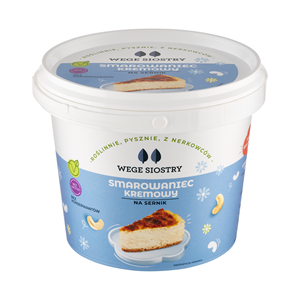 WEGAŃSKA ALTERNATYWA SERKA TWAROGOWEGO Z ORZECHÓW NERKOWCA NA SERNIK 750 g - WEGE SIOSTRY