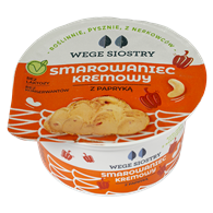 WEGAŃSKA ALTERNATYWA SERKA TWAROGOWEGO Z ORZECHÓW NERKOWCA Z PAPRYKĄ BEZGLUTENOWA 130 g - WEGE SIOSTRY
