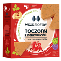 WEGAŃSKA ALTERNATYWA SERA Z ORZECHÓW NERKOWCA Z PAPRYKĄ GOCHUGARU I KOLENDRĄ BEZGLUTENOWA 140 g - WEGE SIOSTRY