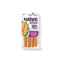 PARÓWKI ROŚLINNE KLASYCZNE 200 g - WELL WELL