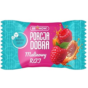 PRZEKĄSKA DAKTYLOWO - MALINOWA BEZ DODATKU CUKRÓW 20 g - PORCJA DOBRA