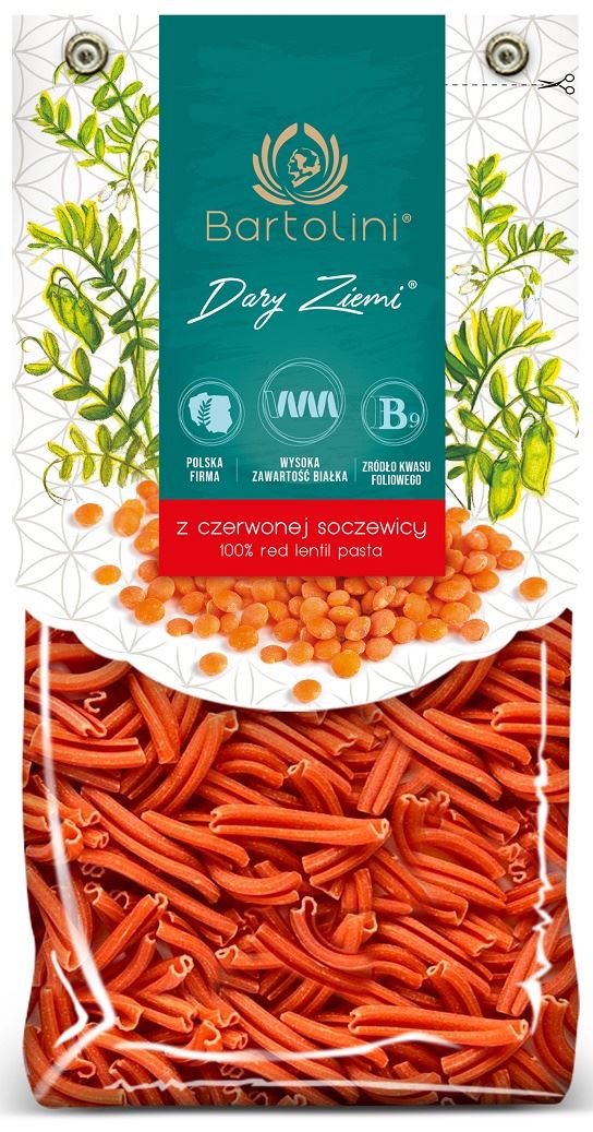 Makaron proteinowy (z soczewicy czerwonej) warkocz 250 g