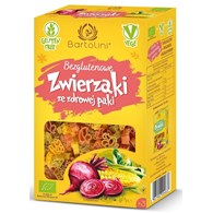 MAKARON (KUKURYDZIANY Z SUSZONYMI WARZYWAMI) DLA DZIECI ZWIERZAKI BEZGLUTENOWY BIO 250 g - BARTOLINI