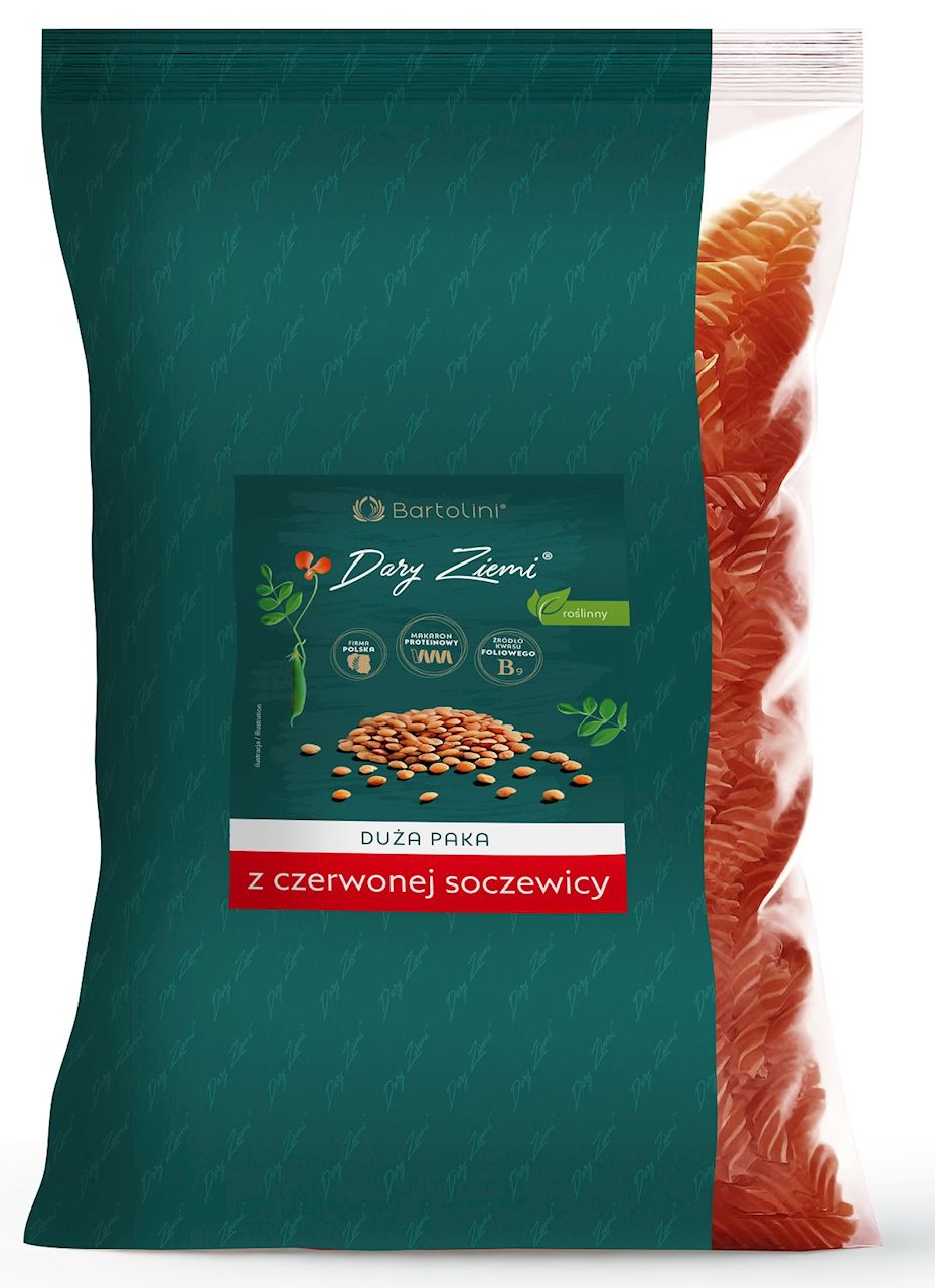 Makaron proteinowy (z soczewicy czerwonej) świderki 1 kg