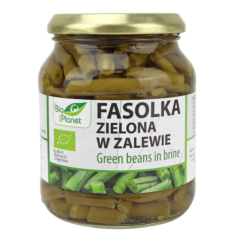 Fasolka zielona w zalewie bio 340 g (185 g) (słoik)