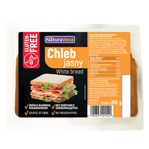 CHLEB JASNY KROJONY BEZGLUTENOWY 200 g - NATURAVENA