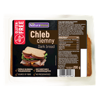 CHLEB CIEMNY KROJONY BEZGLUTENOWY 200 g - NATURAVENA