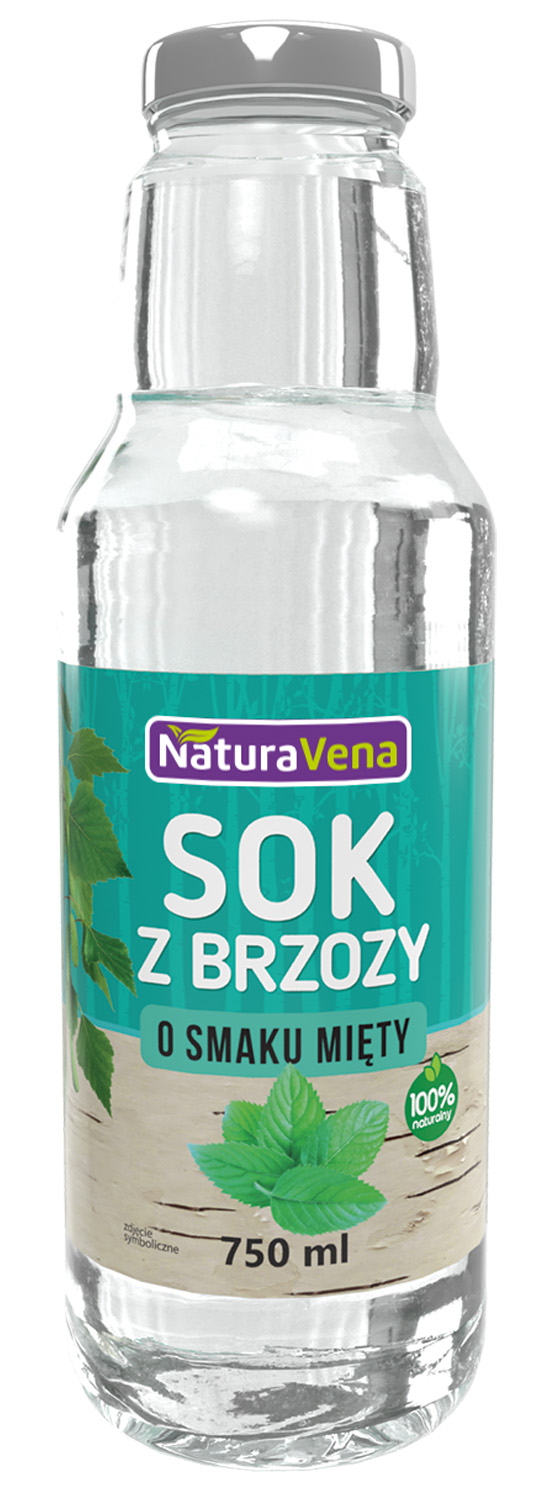 Sok z brzozy o smaku mięty 750 ml