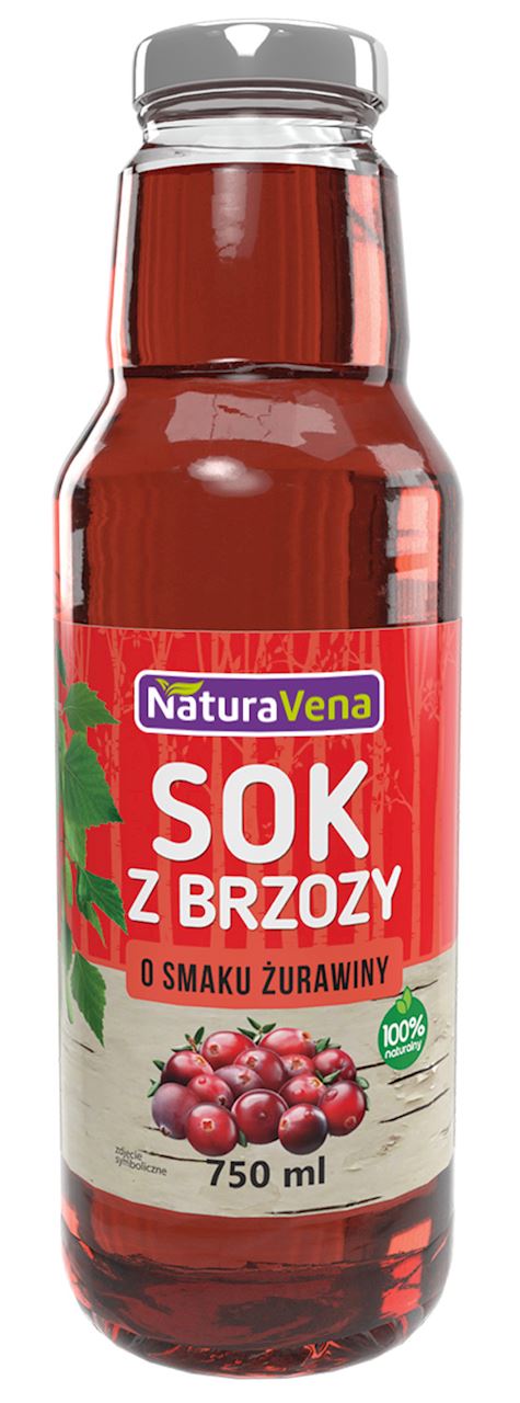 Sok z brzozy z żurawiną 750 ml