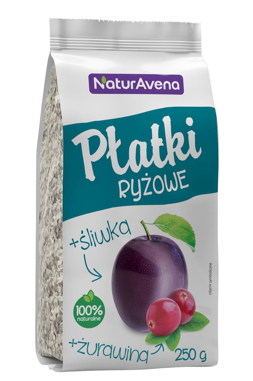 Płatki ryżowe błyskawiczne z żurawiną i śliwką 250 g
