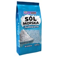 SÓL MORSKA DROBNO MIELONA JODOWANA 500 g - NATURAVENA