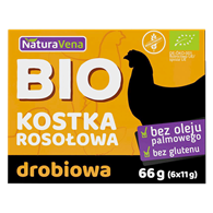 BULION - KOSTKI DROBIOWE BEZGLUTENOWE BIO (6 x 11 g) 66 g - NATURAVENA