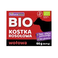 BULION - KOSTKI WOŁOWE BEZGLUTENOWE BIO (6 x 11 g) 66 g - NATURAVENA