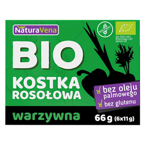 BULION - KOSTKI WARZYWNE BEZGLUTENOWE BIO (6 x 11 g) 66 g - NATURAVENA