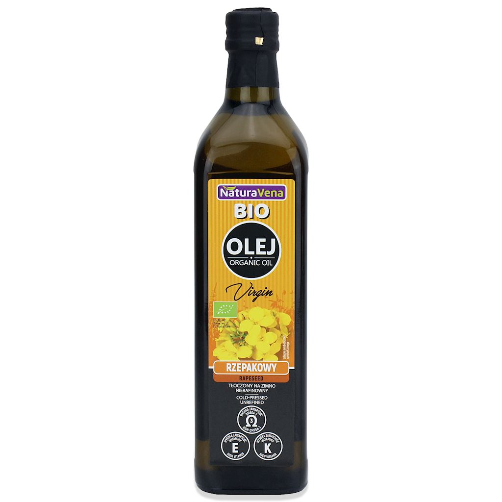 Olej rzepakowy tłoczony na zimno omega-3 bio 750 ml