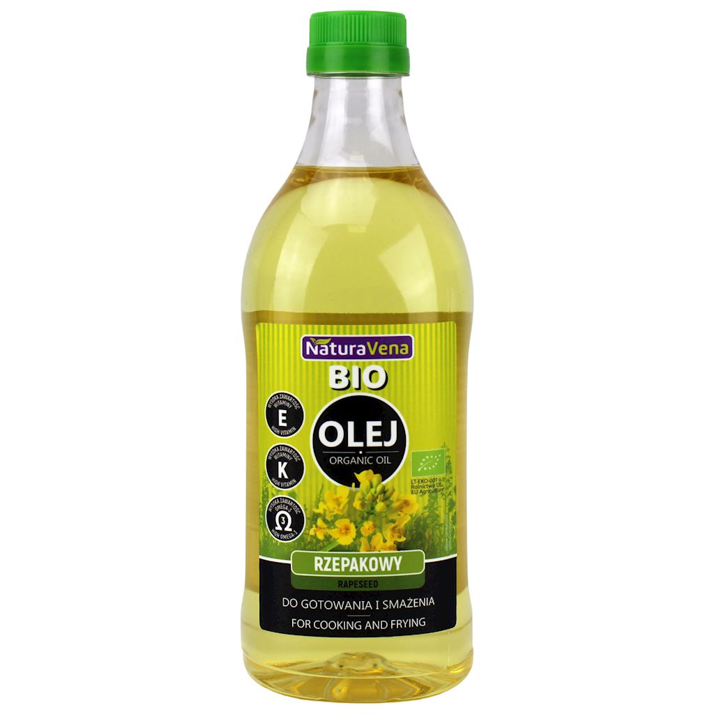 Olej rzepakowy do gotowania i smażenia omega-3 bio 1 l