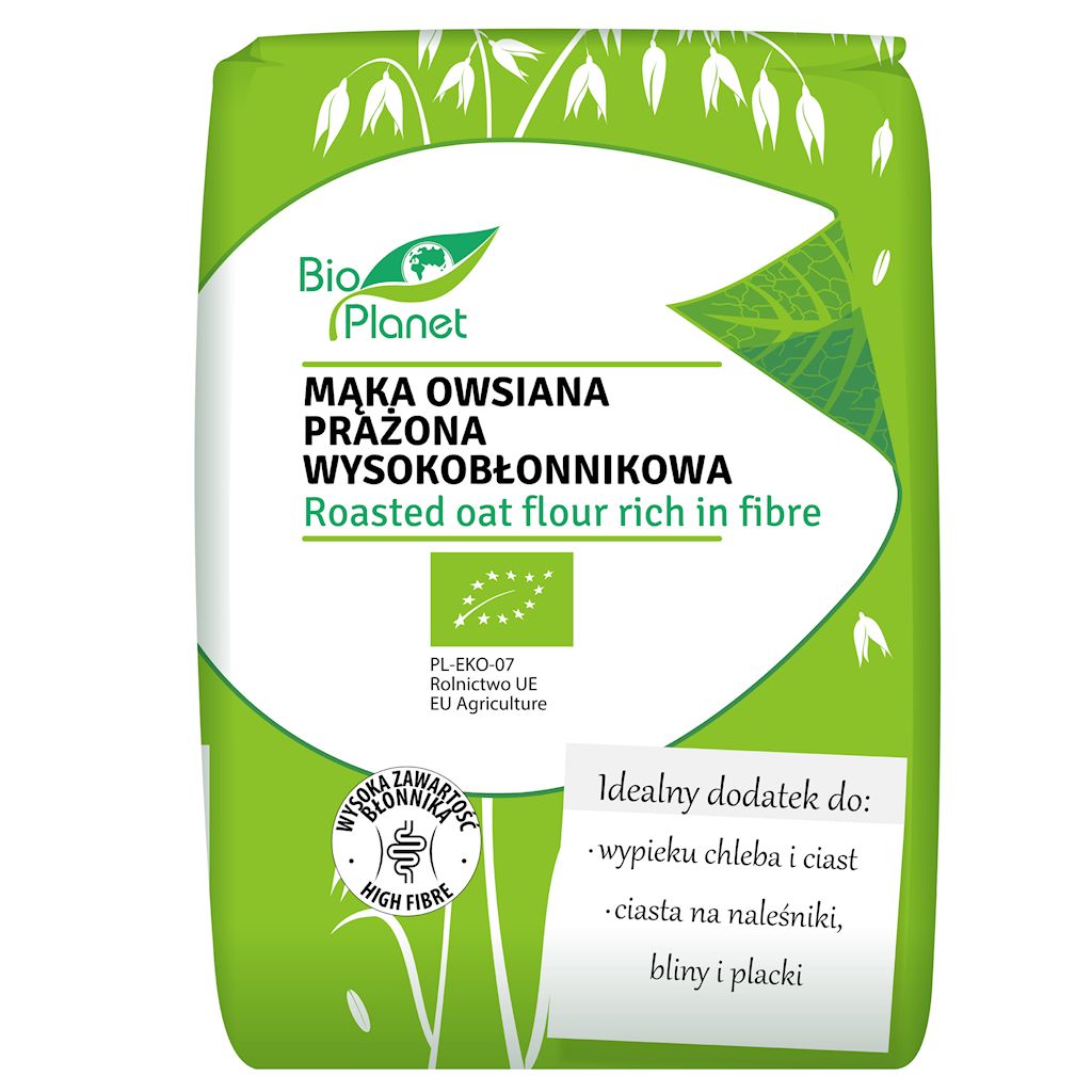 Mąka owsiana prażona wysokobłonnikowa bio 300 g