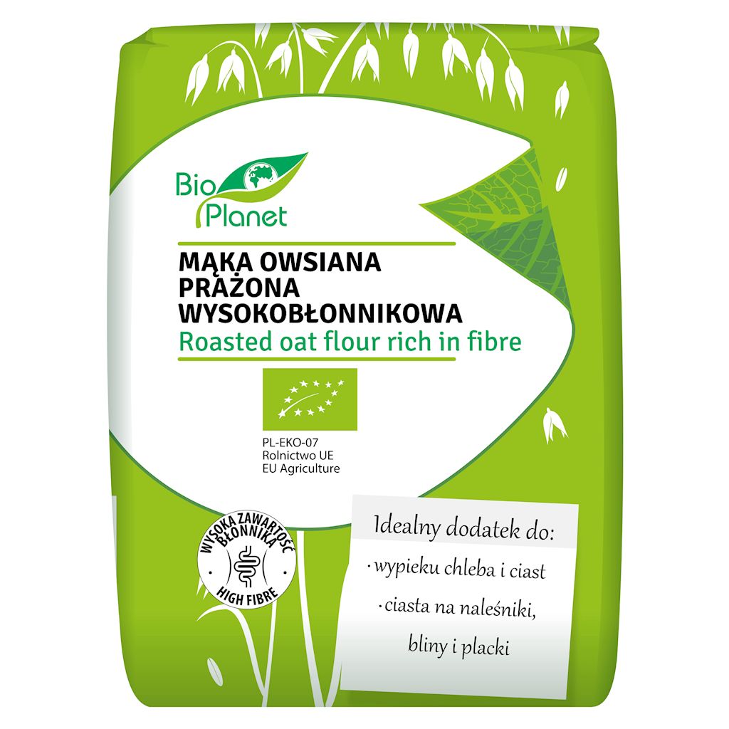 Mąka owsiana prażona wysokobłonnikowa bio 700 g