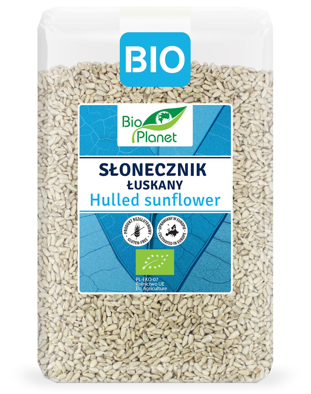 Słonecznik łuskany bezglutenowy bio 1,5 kg