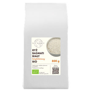 RYŻ BASMATI BIAŁY BEZGLUTENOWY BIO 800 g - THE PLANET