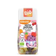 WĘŻYKI OWOCOWE BEZ ŻELATYNY BEZGLUTENOWE BIO 100 g - BIOMINKI