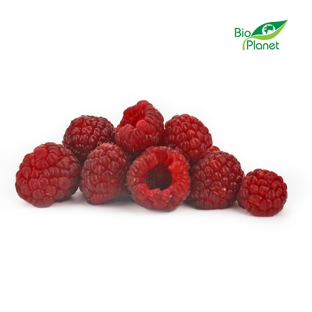 Maliny świeże bio (około 0,125 kg)