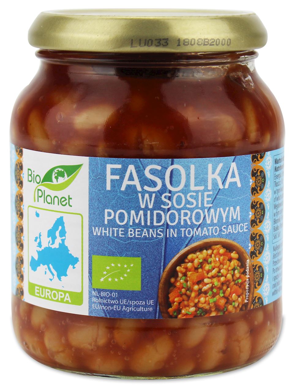 Fasolka w sosie pomidorowym bio 360 g