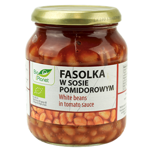 FASOLKA W SOSIE POMIDOROWYM BIO 360 g - BIO PLANET