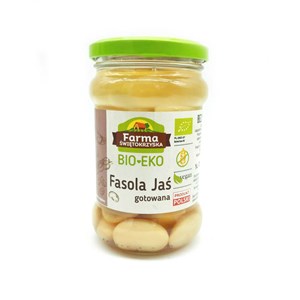 FASOLA JAŚ GOTOWANA BEZGLUTENOWA BIO 300 g (175 g) (SŁOIK) - FARMA ŚWIĘTOKRZYSKA