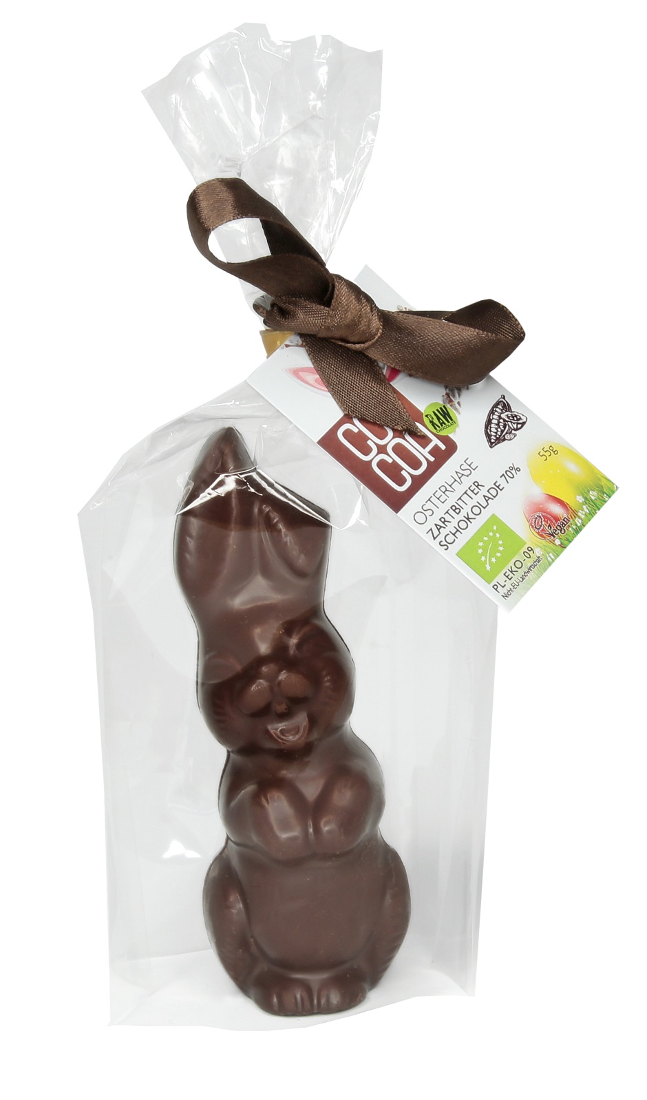 Zając z ciemnej czekolady 70 % bio 55 g