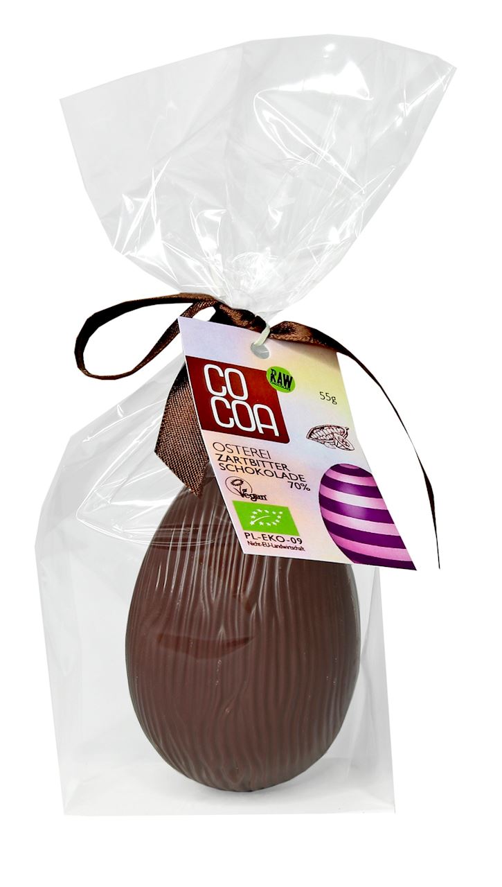 Jajko z ciemnej czekolady 70 % bio 55 g