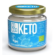 KREM MIGDAŁOWY Z OLEJEM MCT BEZ DODATKU CUKRÓW BEZGLUTENOWY KETO BIO 200 g - COCOA