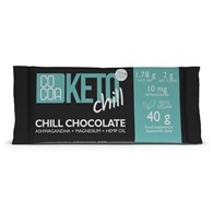 CZEKOLADA CHILL Z MAGNEZEM, ASHWAGANDHĄ I OLEJEM KONOPNYM KETO 40 g - COCOA