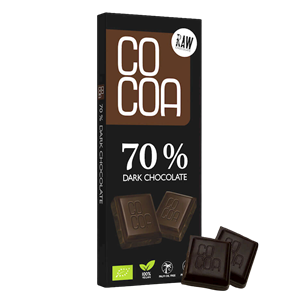 CZEKOLADA GORZKA 70 % BIO 40 g - COCOA