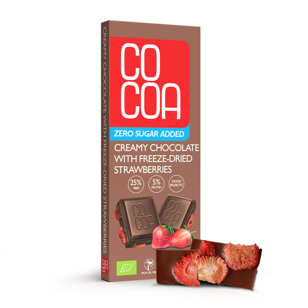 Czekolada creamy z truskawkami bez dodatku cukrów bio 40 g