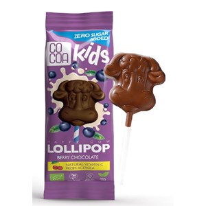 PROMOCJA LIZAK Z CZEKOLADY JAGODOWEJ Z WITAMINĄ C Z ACEROLI BEZ DODATKU CUKRÓW 15 g (7 szt. + 3 szt. GRATIS) - COCOA