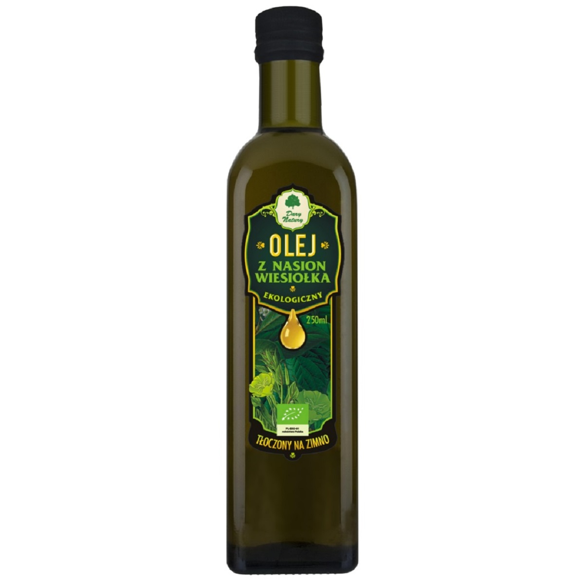 Olej z wiesiołka tłoczony na zimno bio 250 ml