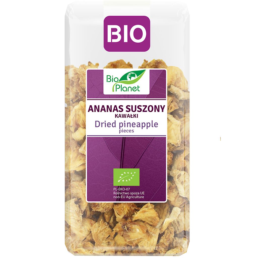 Ananas suszony kawałki bio 100 g