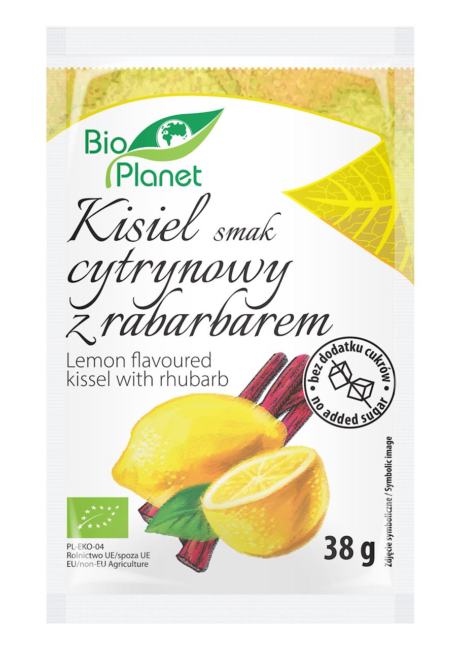 Kisiel o smaku cytrynowym z rabarbarem bio 38 g