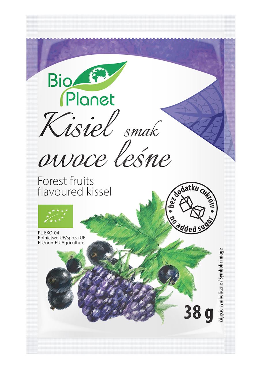 Kisiel o smaku owoców leśnych z owocami jagodowymi bio 38 g