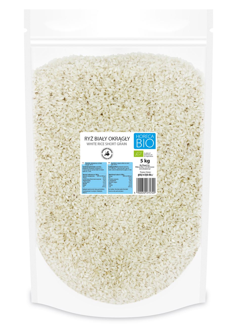 Ryż biały okrągły bio 5 kg