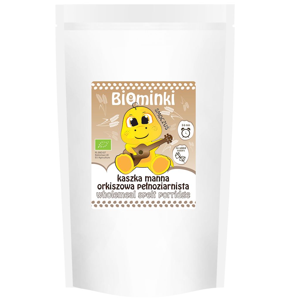 Kaszka manna orkiszowa pełnoziarnista bez dodatku cukrów bio 500 g