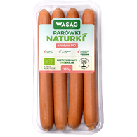 PARÓWKI Z INDYKA BIO 150 g - WASĄG (Z PÓŁKI)