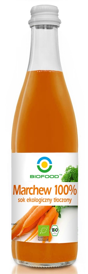 Sok z marchwi nfc bezglutenowy bio 500 ml