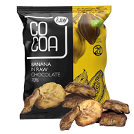 BANANY W CZEKOLADZIE SUROWEJ BIO 70 g - COCOA