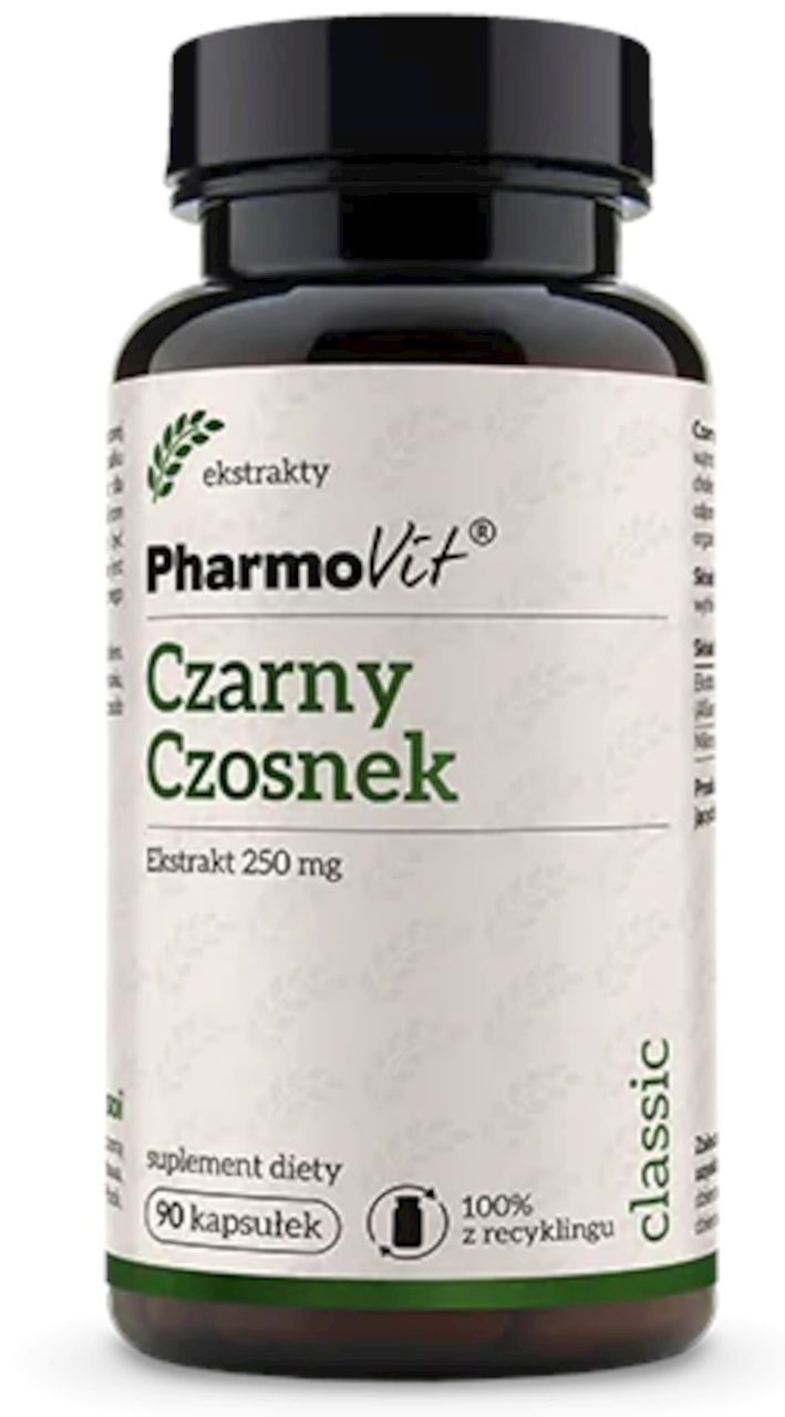 Czarny czosnek ekstrakt (250 mg) bezglutenowy 90 kapsułek