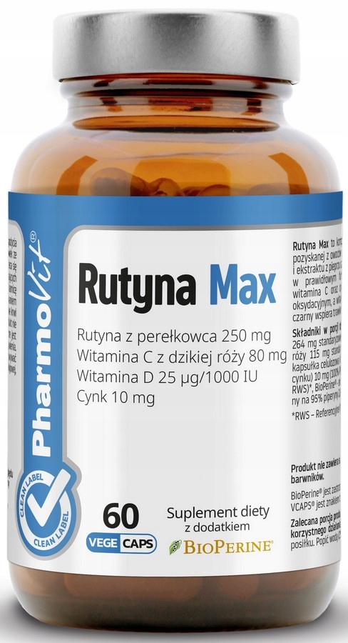 Rutyna max bezglutenowa 60 kapsułek